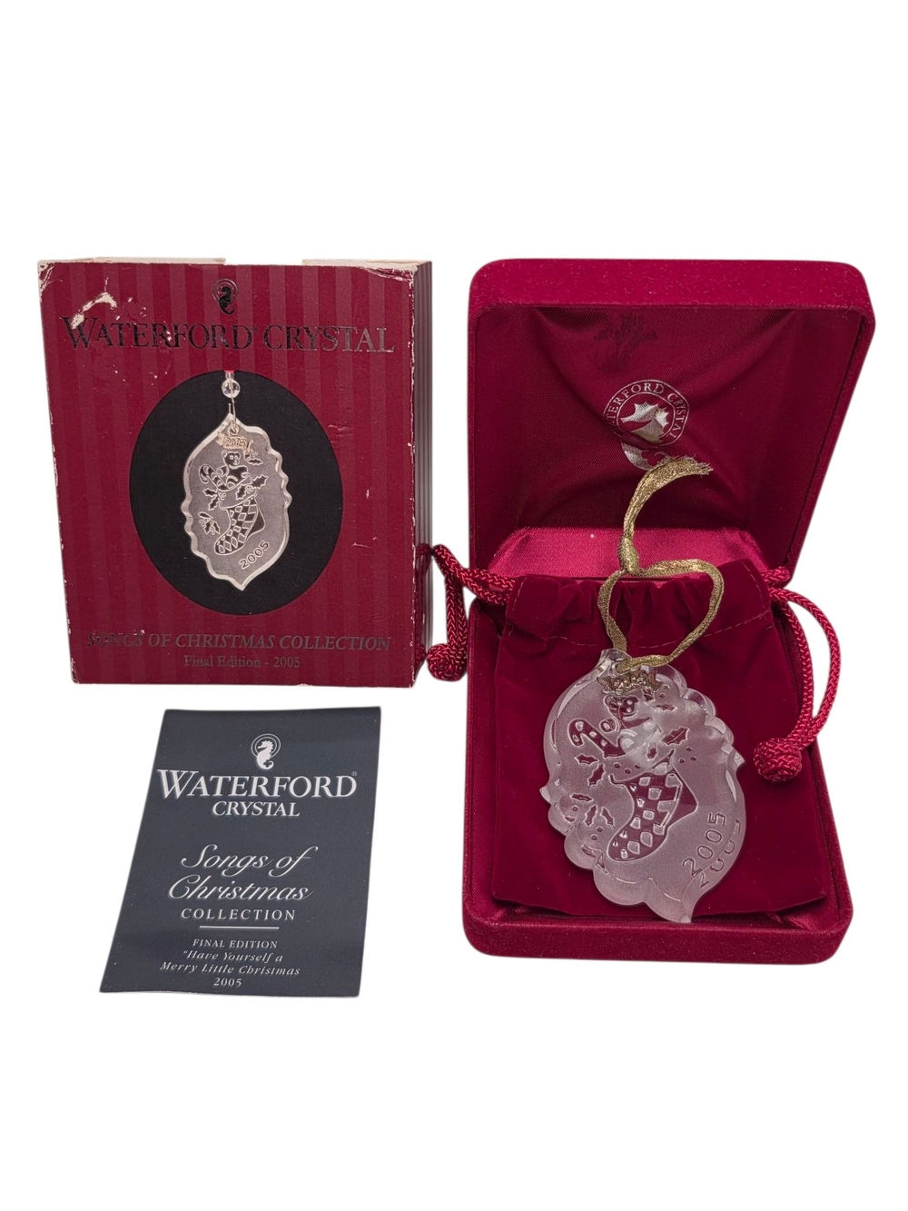 2005 Waterford Crystal Ornament Songs Of Christmas Collection Final Edition